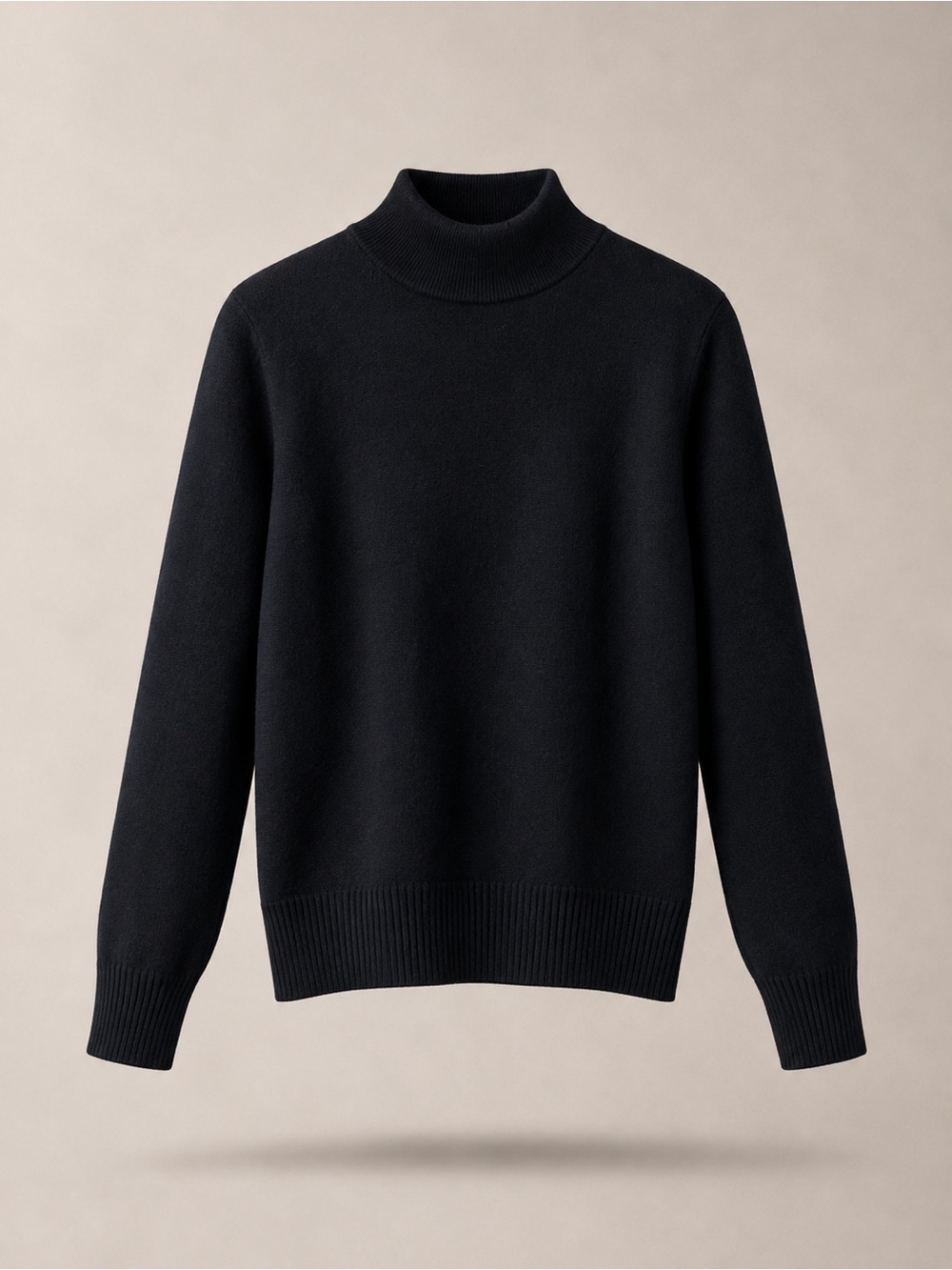 Investments Black Turtleneck Sweater 100%Cashmere